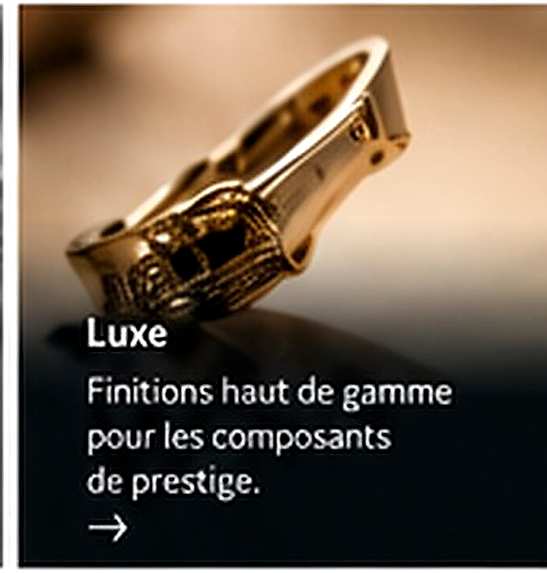 Composant métallique destiné à une application de luxe